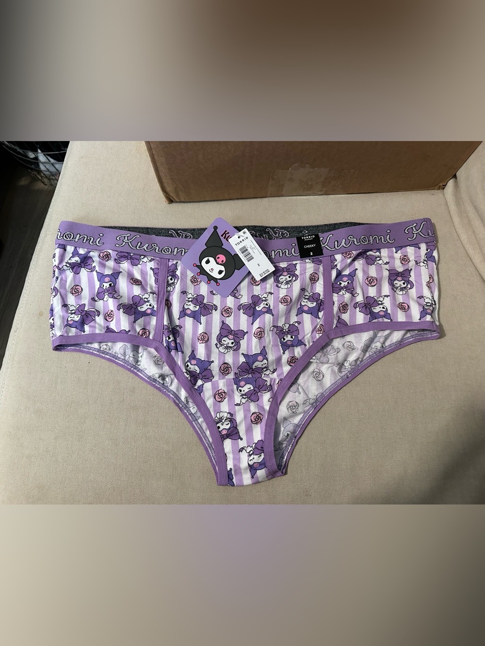 Torrid x Kuromi Purple Stripe Cheeky Panty